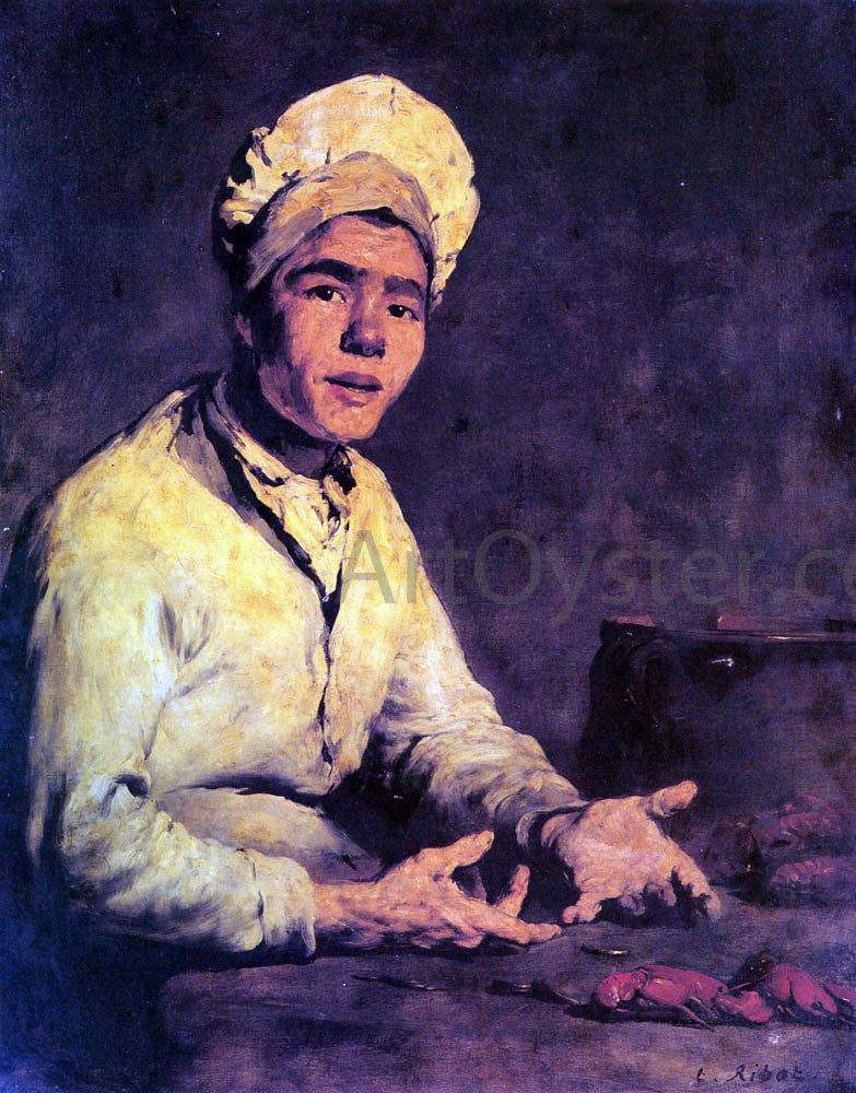  Theodule Ribot Le Cuisinier aux Ecrevisses - Hand Painted Oil Painting