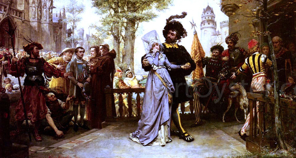 Jules Arsene Gardier Le Droit Du Seigneur - Hand Painted Oil Painting