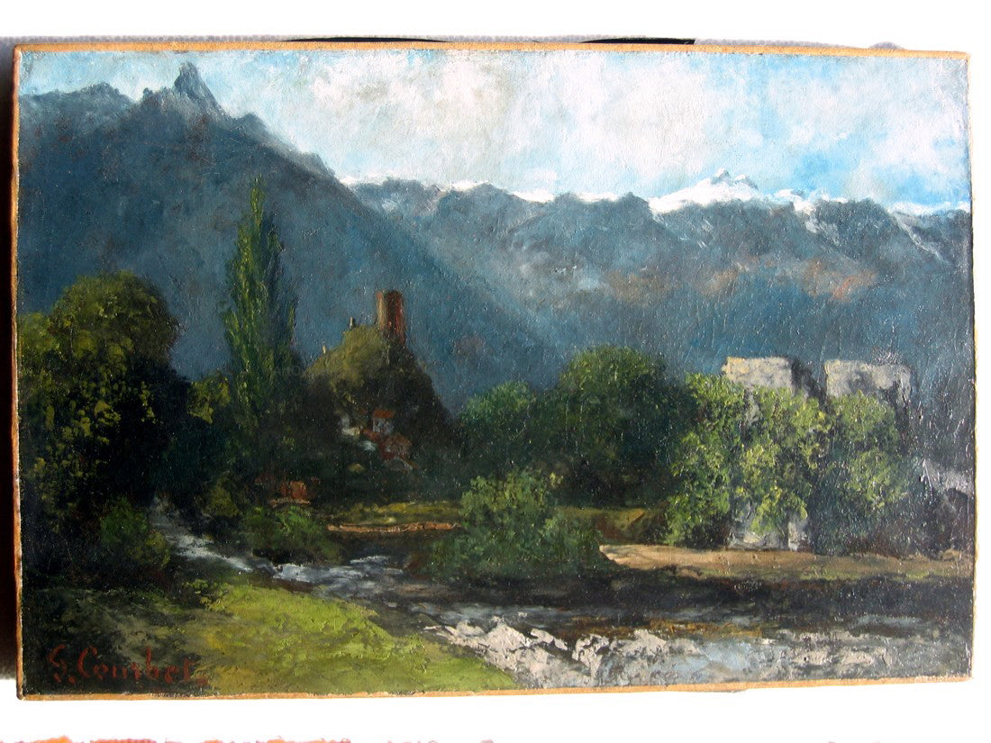 Gustave Courbet LE GLACIER (also known as SAILLON (Valais)) - Hand Painted Oil Painting