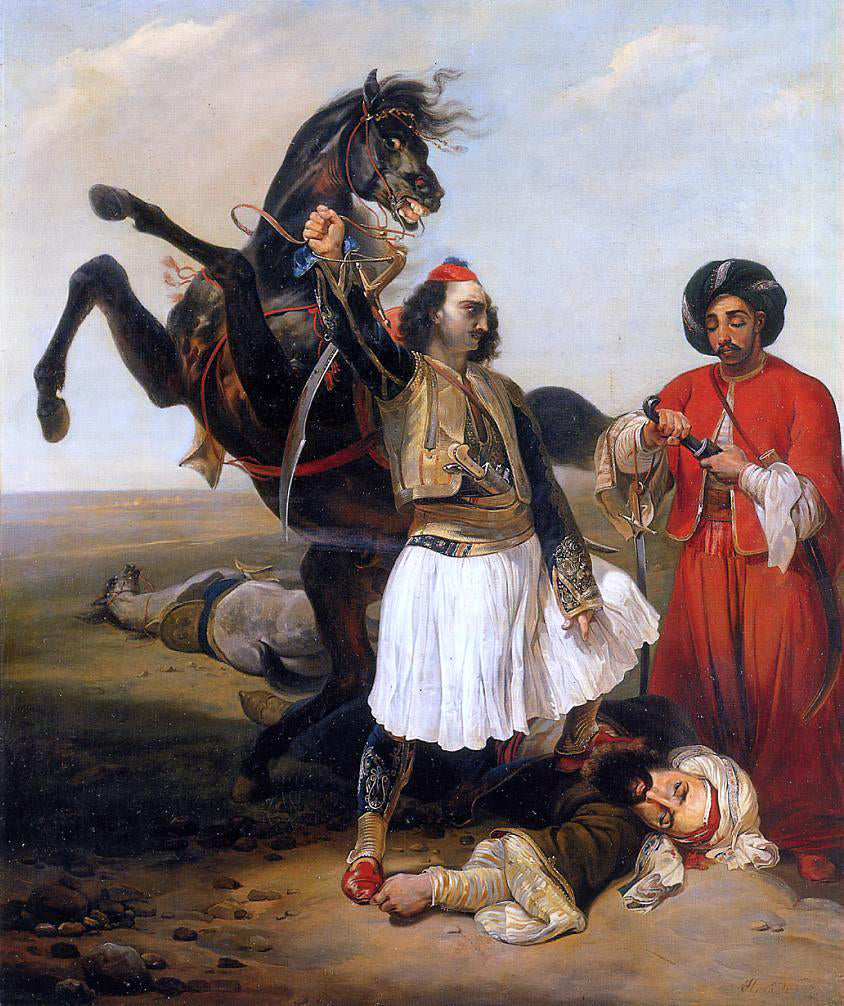 Horace Vernet Le Glaour, Conquerer of d'Hassan - Hand Painted Oil Painting