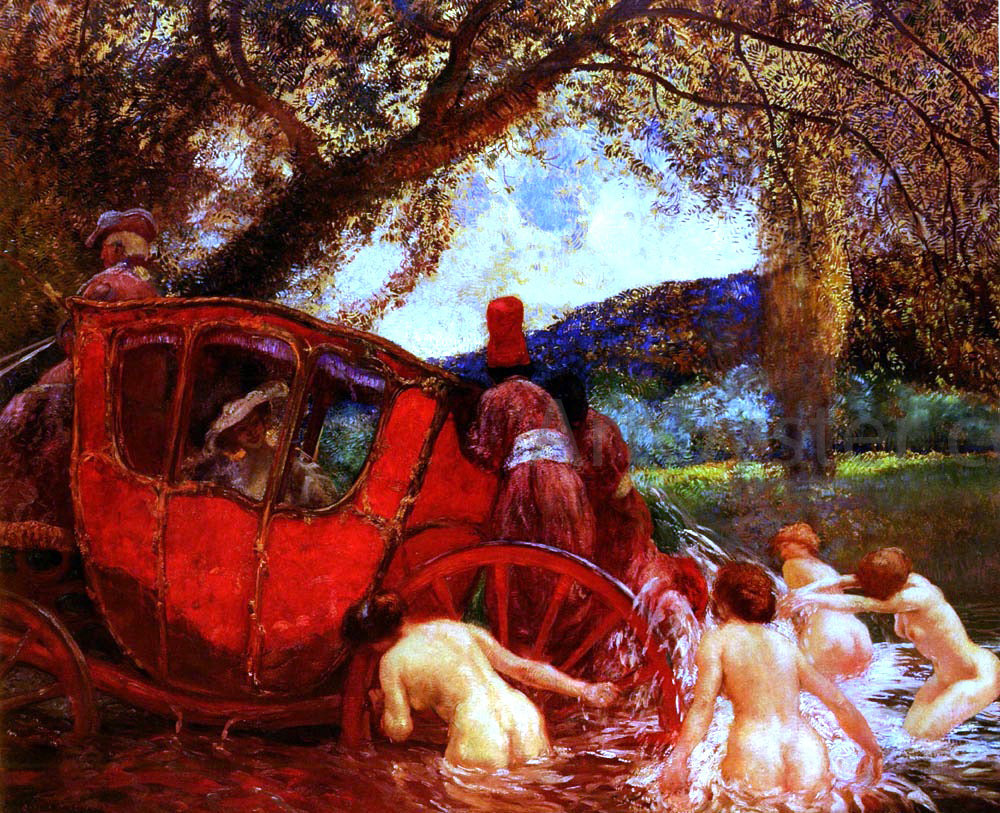 Gaston De Latouche Le Gue - Hand Painted Oil Painting
