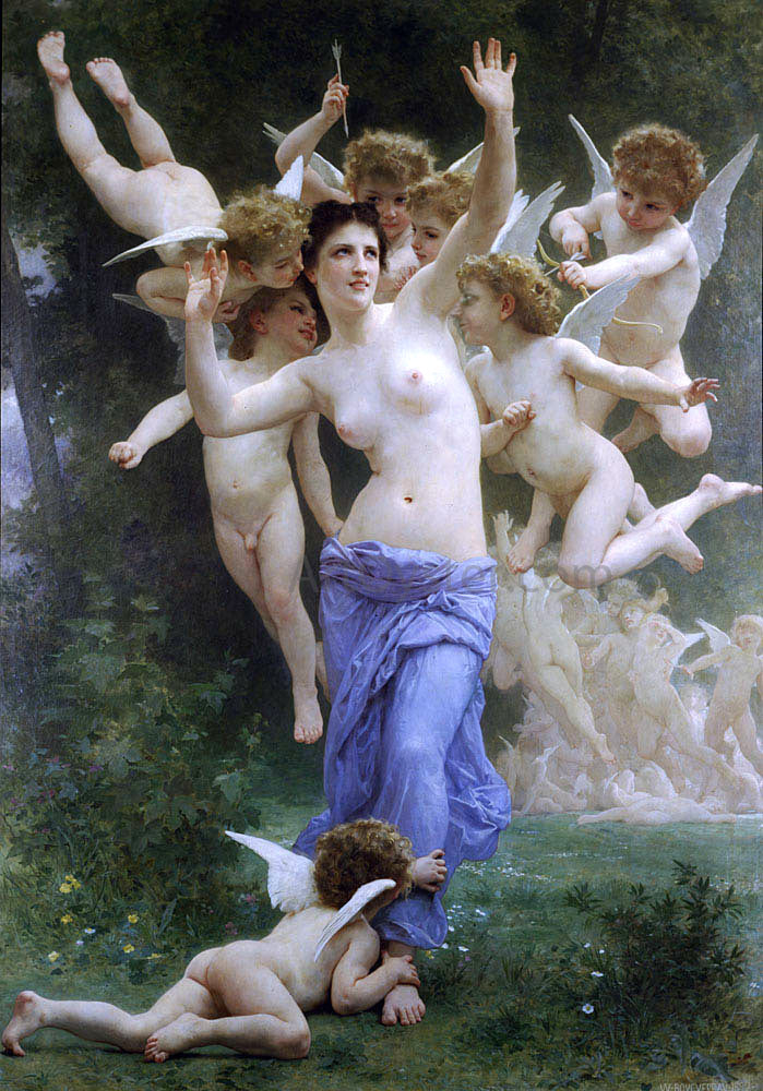  William Adolphe Bouguereau Le Guepier - Hand Painted Oil Painting