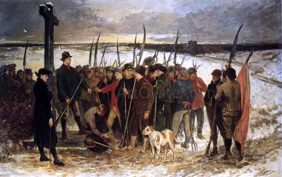 Constantin Meunier Le Guerre des Paysans (le Ressemblement) - Hand Painted Oil Painting