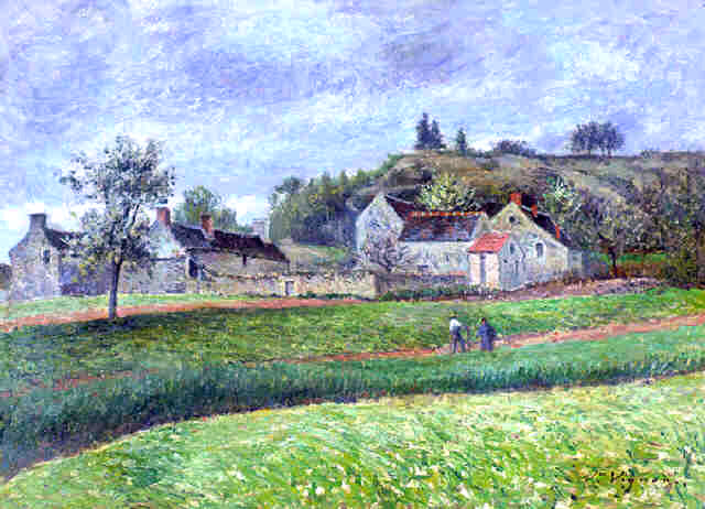 Victor Vignon Le Hameau au Printemps - Hand Painted Oil Painting