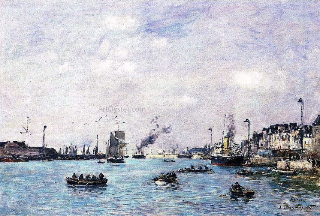 Eugene-Louis Boudin Le Havre, the Outer Harbor - Hand Painted Oil Painting