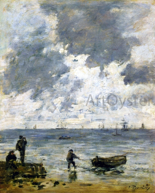 Eugene-Louis Boudin Le Havre, The Sea at Sunset - Hand Painted Oil Painting