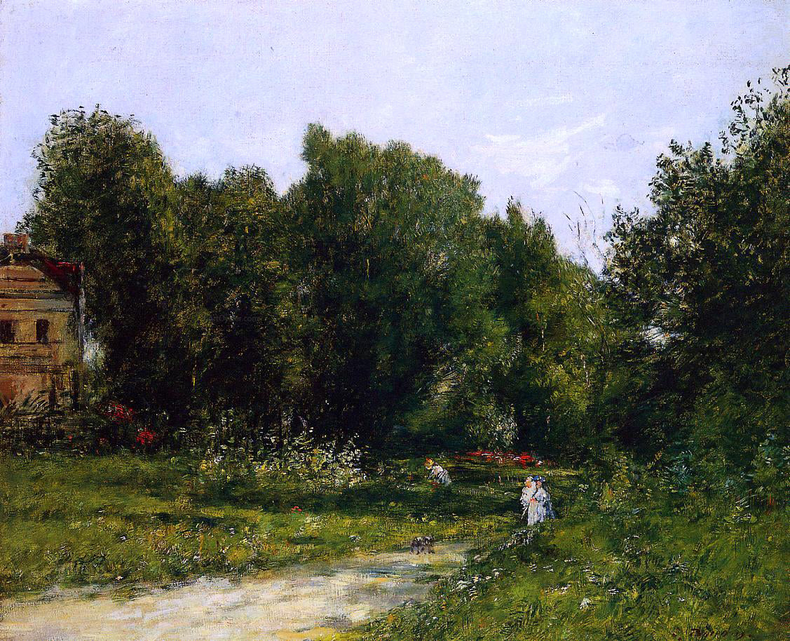 Eugene-Louis Boudin Le Parc Cordieres a Trouville - Hand Painted Oil Painting