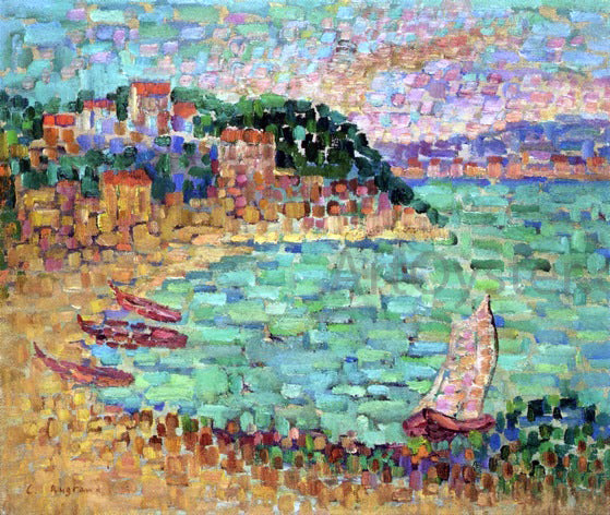 Charles Angrand Le Petit Port - Hand Painted Oil Painting