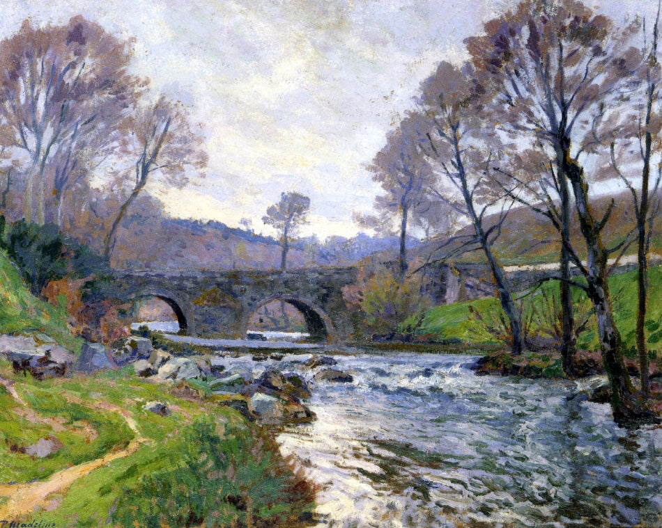 Paul Madeline Le Pont Charaud sur la Cedelle, Crozant - Hand Painted Oil Painting