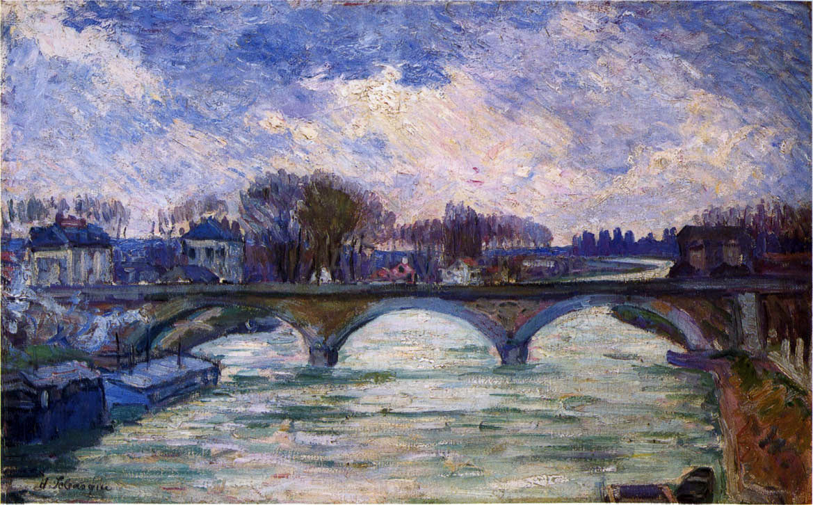 Henri Lebasque Le Pont sur le Marne - Hand Painted Oil Painting