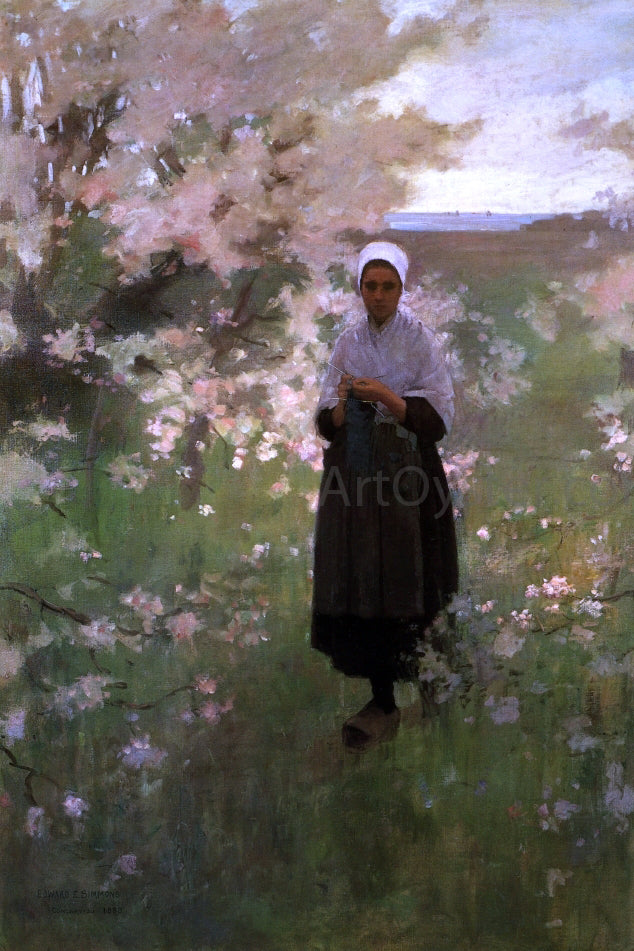 Edward E Simmons Le Printemps (also known as Spring) - Hand Painted Oil Painting