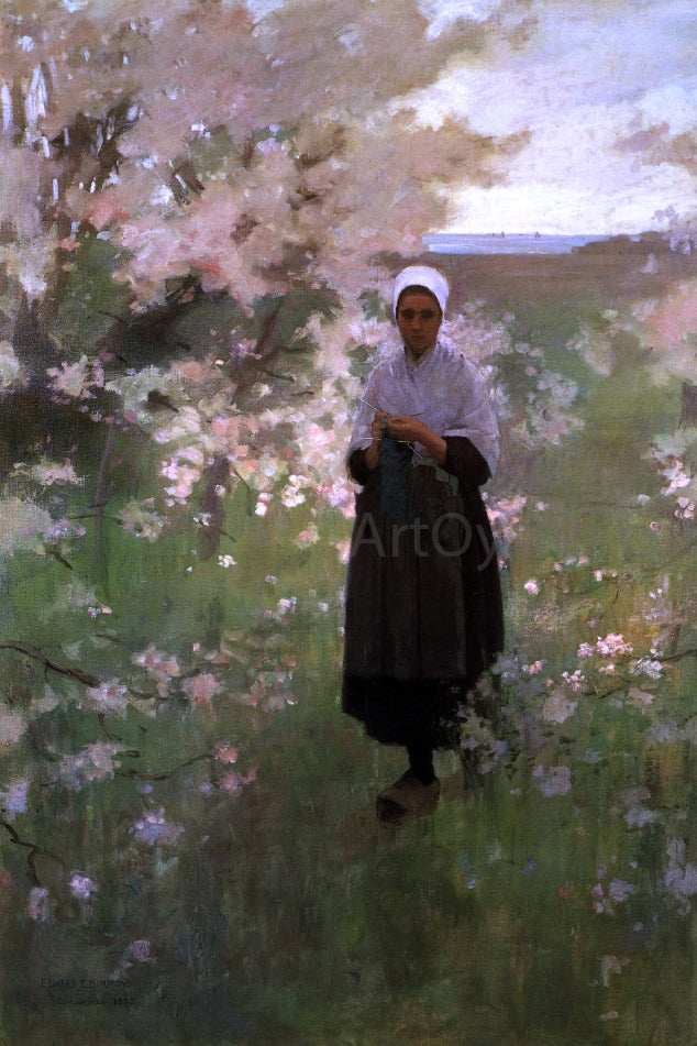  Edward E Simmons Le Printemps (also known as Spring) - Hand Painted Oil Painting