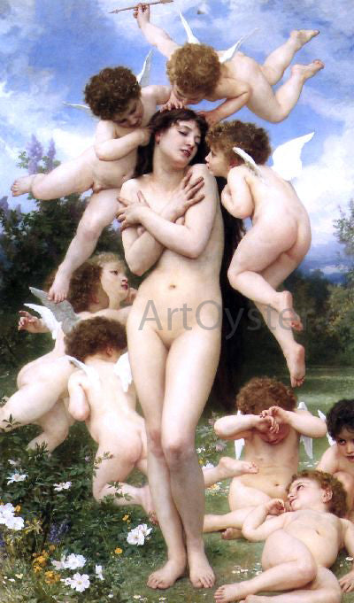 William Adolphe Bouguereau Le Printemps (also known as The Return of Spring) - Hand Painted Oil Painting