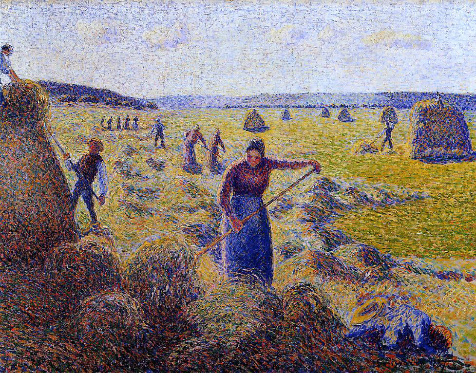 Camille Pissarro Le Recolte des Foins a Eragny - Hand Painted Oil Painting