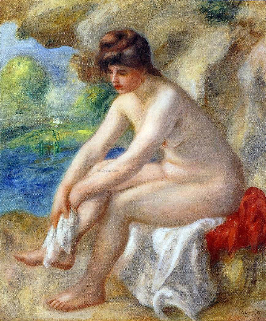 Pierre Auguste Renoir Leaving the Bath - Hand Painted Oil Painting