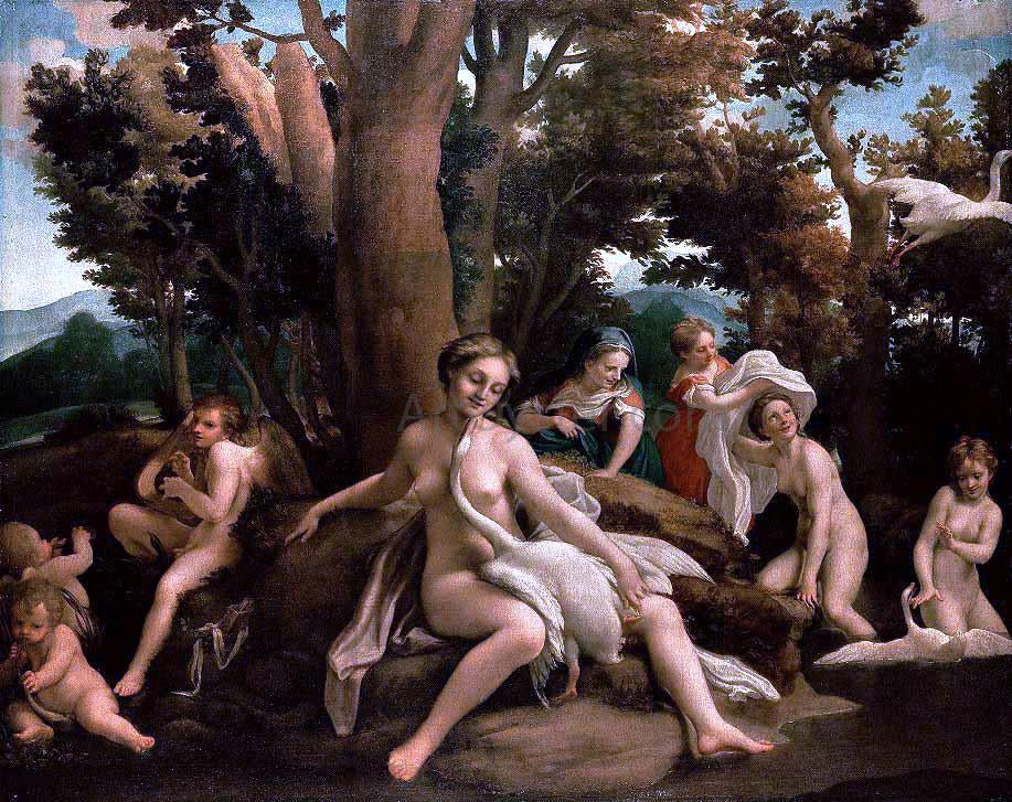 Correggio Leda with the Swan - Hand Painted Oil Painting