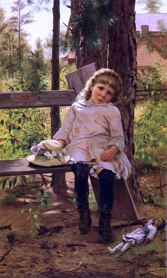 John George Brown Left Behind - Hand Painted Oil Painting