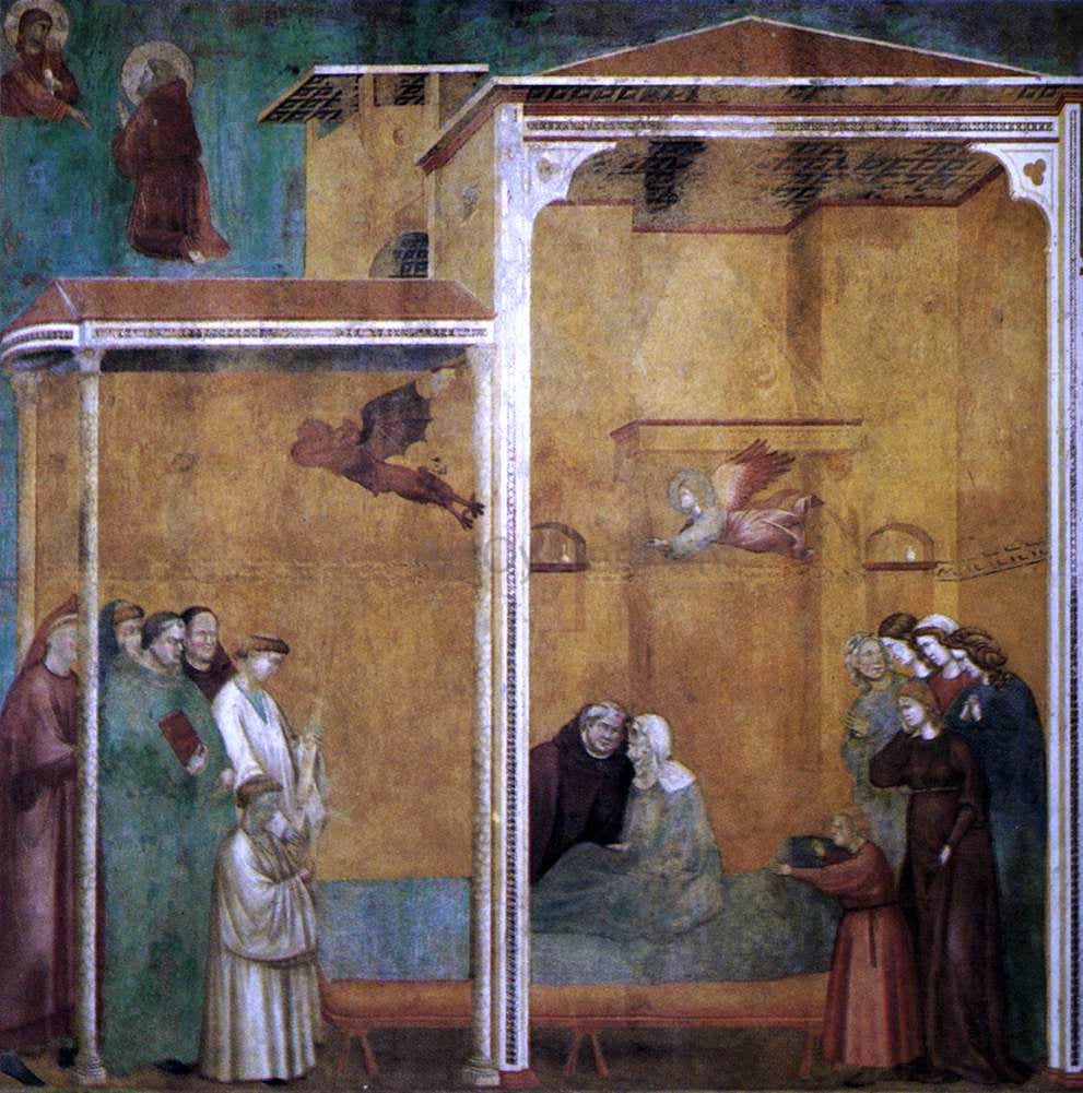 Master saint Cecilia Legend of St Francis: 27. Confession of a Woman Raised from the Dead - Hand Painted Oil Painting