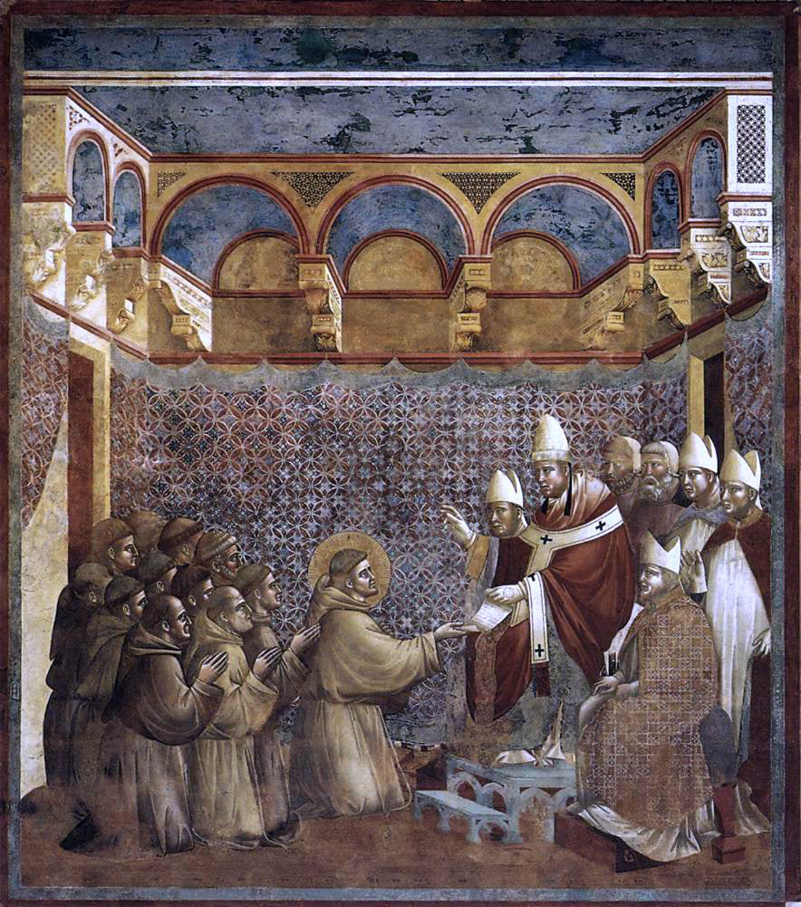 Giotto Di Bondone Legend of St Francis: 7. Confirmation of the Rule (Upper Church, San Francesco, Assisi) - Hand Painted Oil Painting