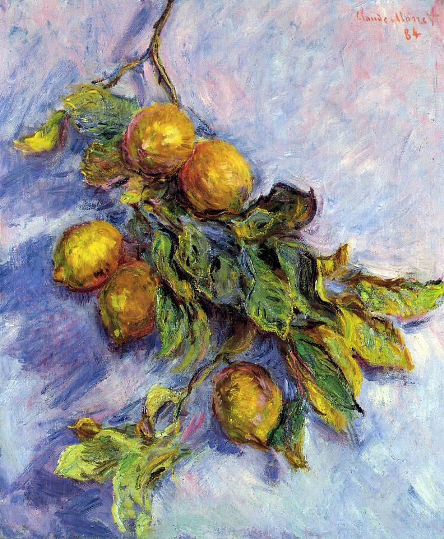 Claude Oscar Monet Lemons on a Branch - Hand Painted Oil Painting