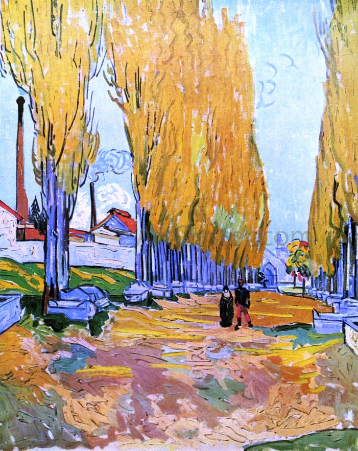 Vincent Van Gogh Les Alychamps - Hand Painted Oil Painting