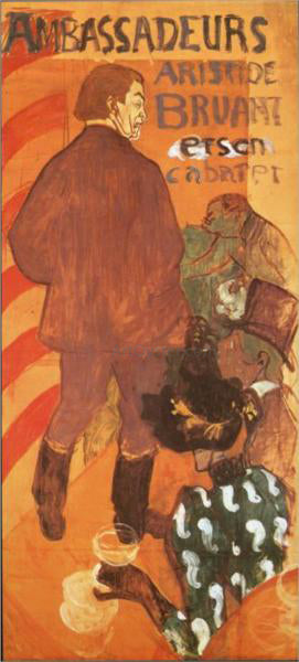 Henri De Toulouse-Lautrec Les Ambassadeurs Aristide Bruant and his Cabaret - Hand Painted Oil Painting