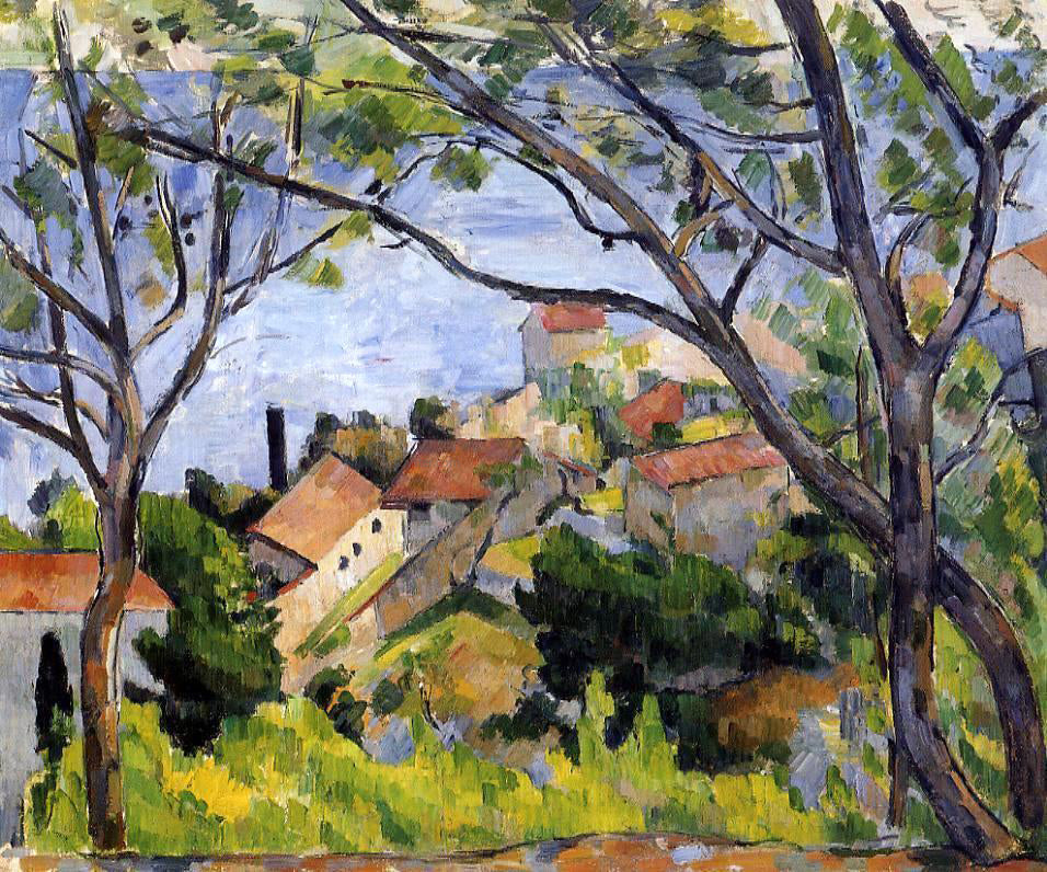  Paul Cezanne L'Estaque, View Through the Trees - Hand Painted Oil Painting