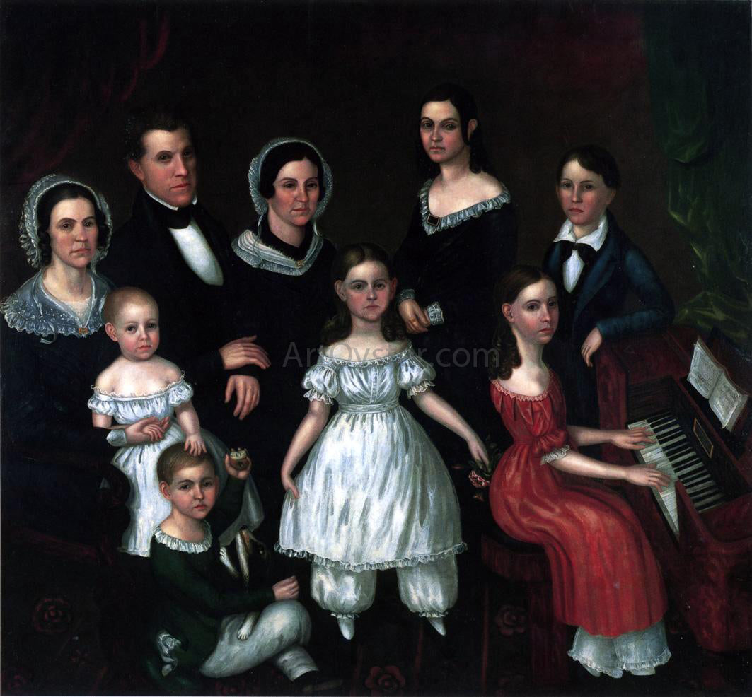 Horace Rockwell Lewis G. Thompson Family - Hand Painted Oil Painting