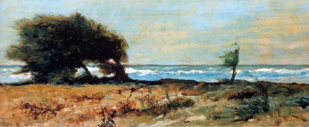 Giovanni Fattori Libecciata - Hand Painted Oil Painting