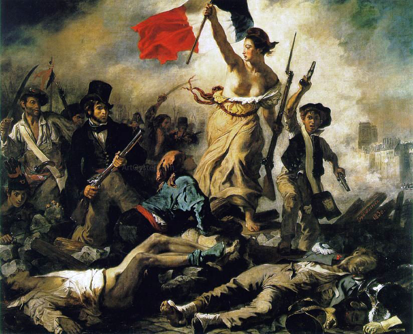  Eugene Delacroix Liberty Leading the People - Hand Painted Oil Painting
