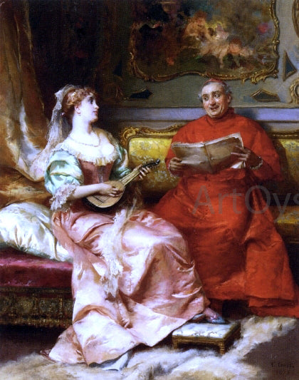 Cesare Augusto Detti Light Entertainment - Hand Painted Oil Painting