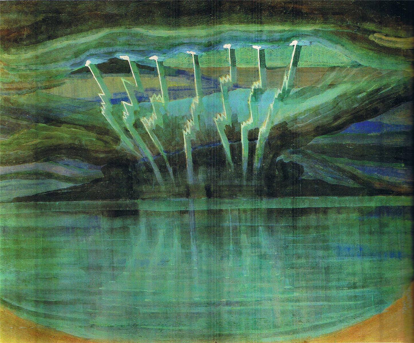 Mikalojus Ciurlionis Lightning - Hand Painted Oil Painting