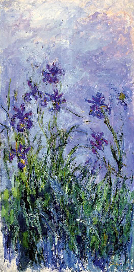 Claude Oscar Monet Lilac Irises - Hand Painted Oil Painting