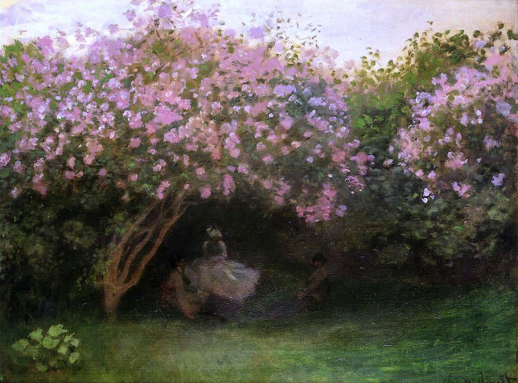 Claude Oscar Monet Lilacs, Grey Weather - Hand Painted Oil Painting