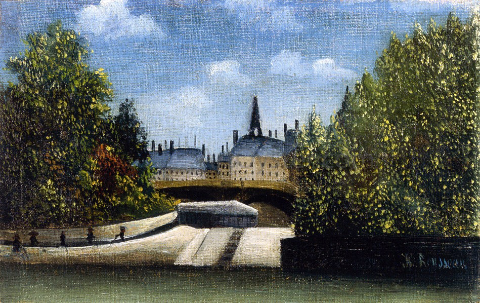 Henri Rousseau L'Ile de la Cite - Hand Painted Oil Painting