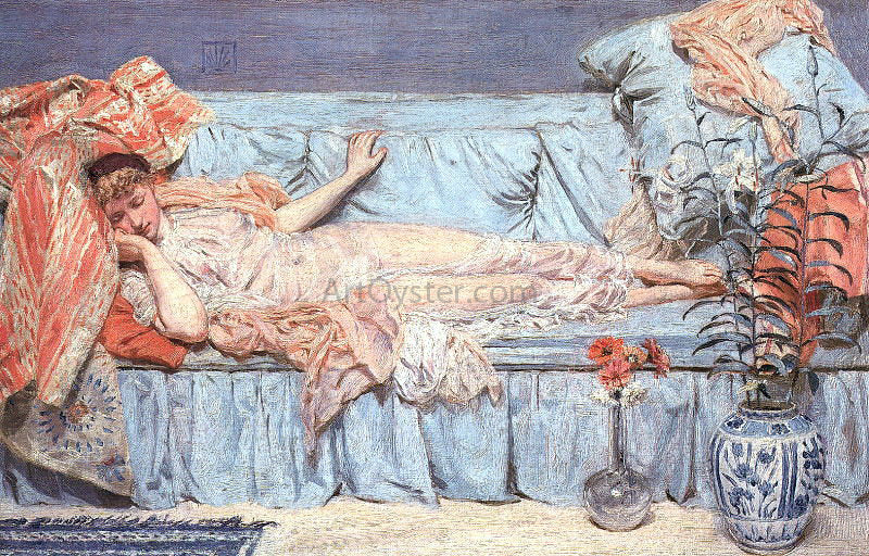 Albert Joseph Moore Lilies - Hand Painted Oil Painting