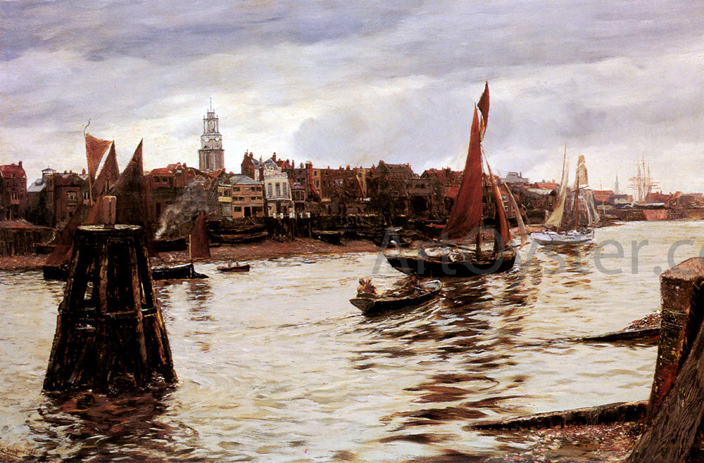 Charles Napier Hemy Limehouse - Hand Painted Oil Painting