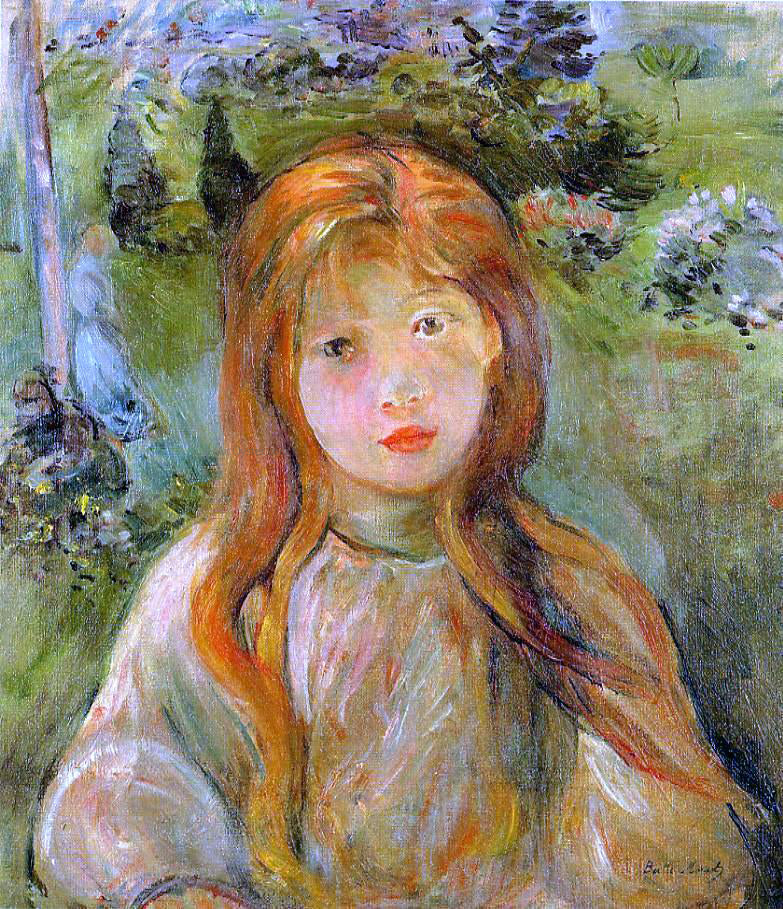  Berthe Morisot Little Girl at Mesnil (Jeanne Bodeau) - Hand Painted Oil Painting