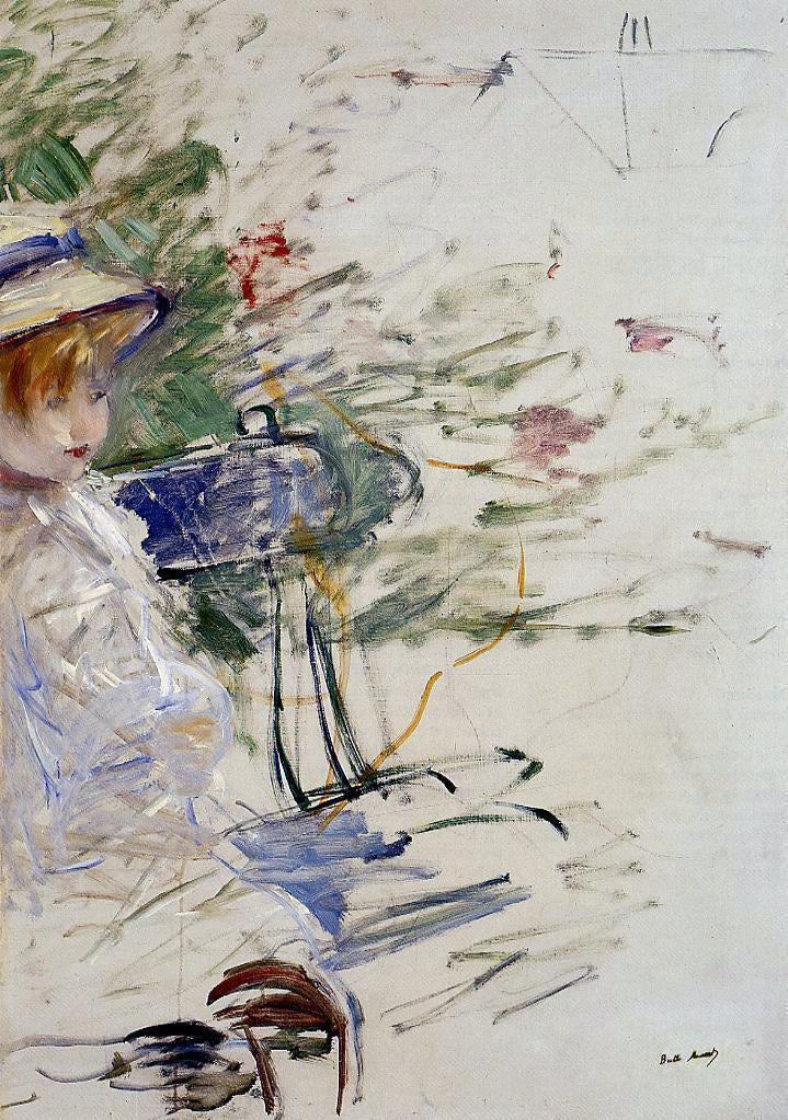 Berthe Morisot Little Girl in a Garden - Hand Painted Oil Painting