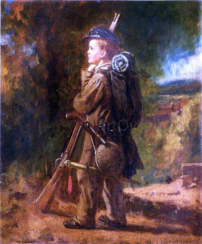 Eastman Johnson Little Soldier - Hand Painted Oil Painting