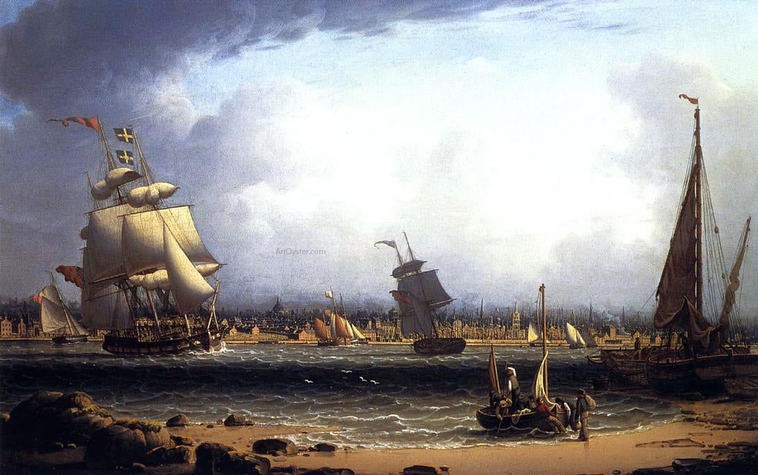 Robert Salmon Liverpool from Wallasey Foreshore - Hand Painted Oil Painting