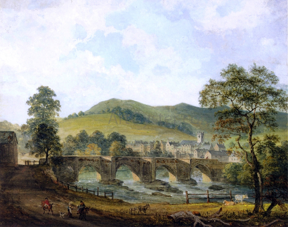 Paul Sandby RA Llangollen, Denbighshire - Hand Painted Oil Painting