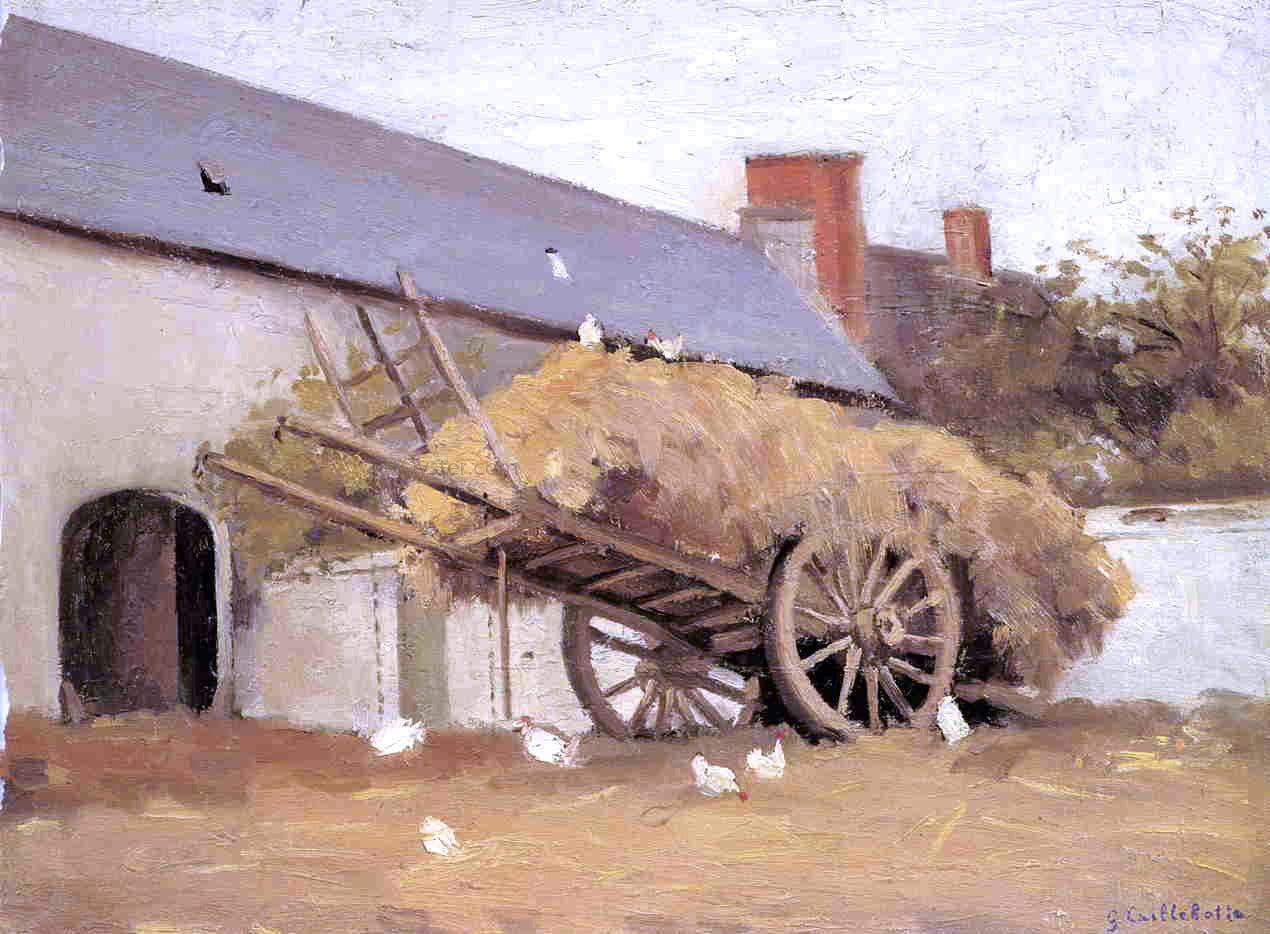 Gustave Caillebotte A Loaded Haycart - Hand Painted Oil Painting
