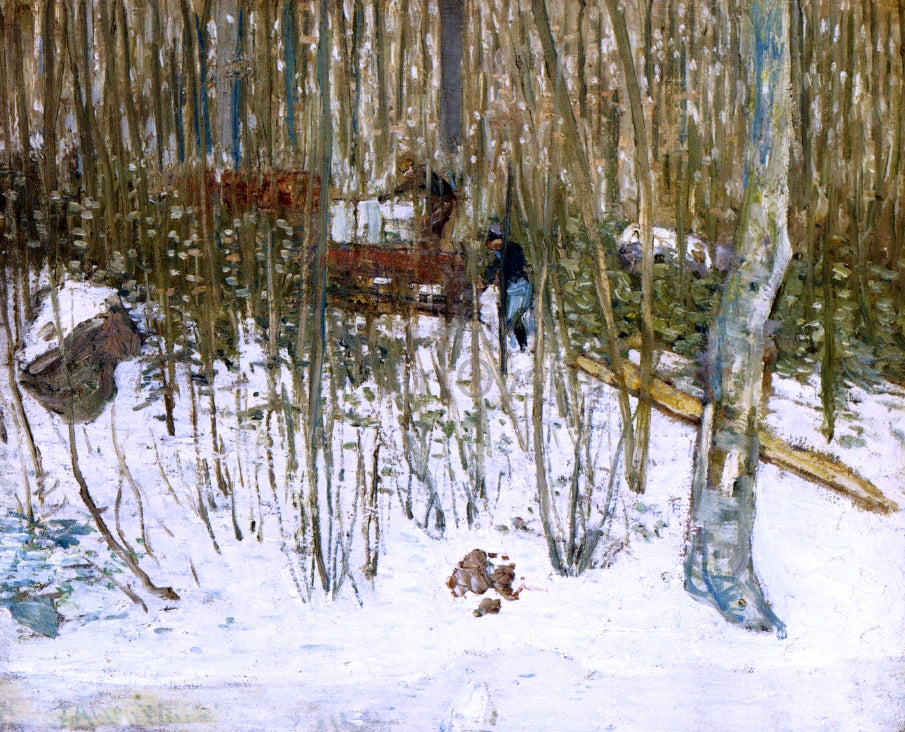 Julian Alden Weir Loading Ice - Hand Painted Oil Painting