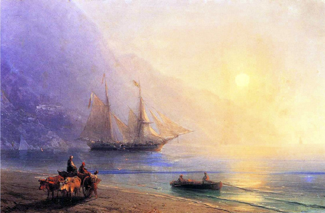 Ivan Constantinovich Aivazovsky Loading Provisions off the Crimean Coast - Hand Painted Oil Painting
