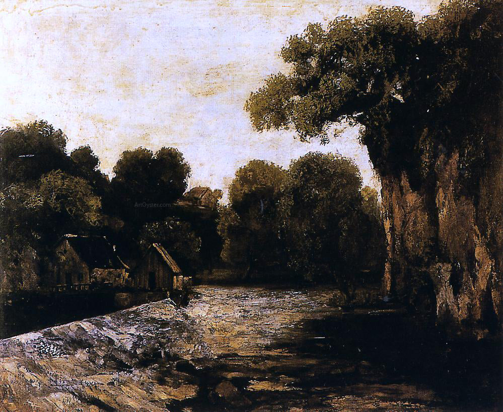 Gustave Courbet Locks on the Loue - Hand Painted Oil Painting