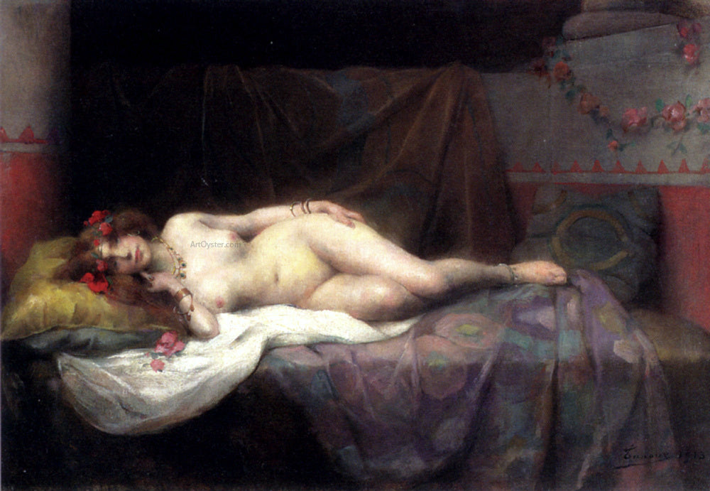 Henri Adrien Tanoux L'Odalisque - Hand Painted Oil Painting