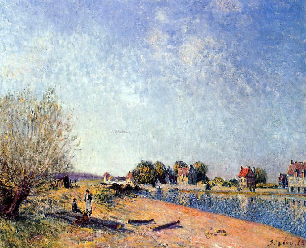 Alfred Sisley Loing Canal at Saint-Mammes - Hand Painted Oil Painting