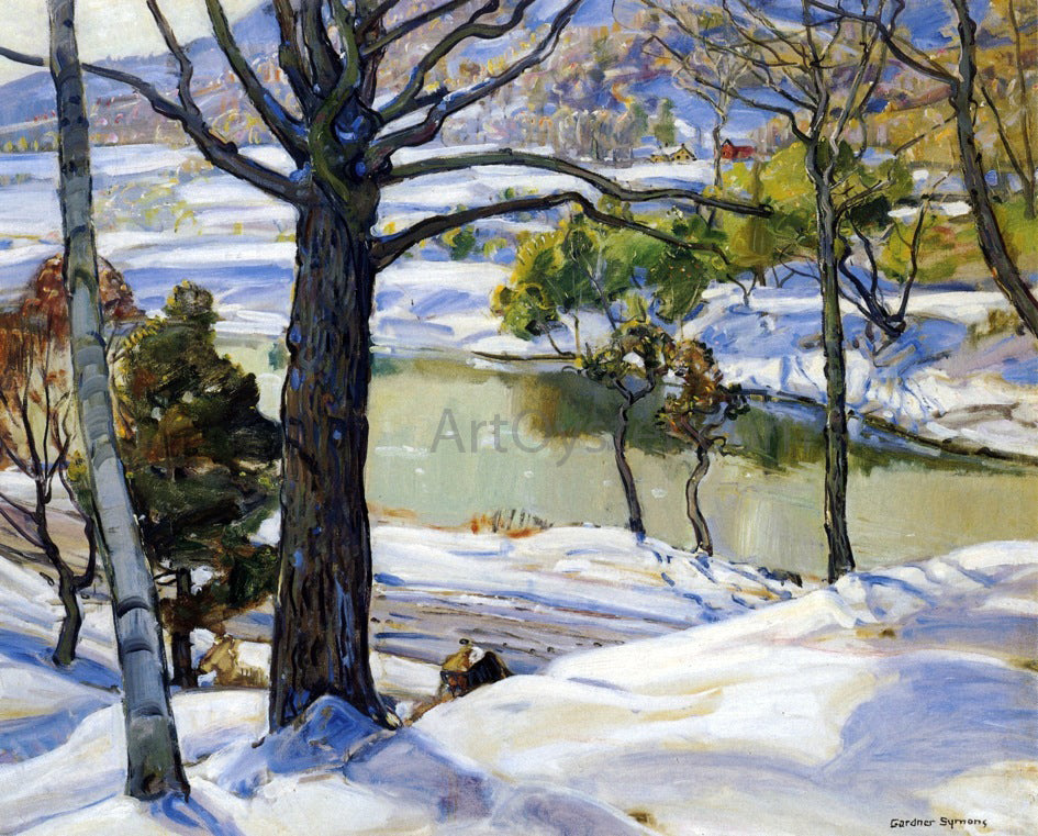 George Gardner Symons Lone Oak (also known as From My Studio Window) - Hand Painted Oil Painting