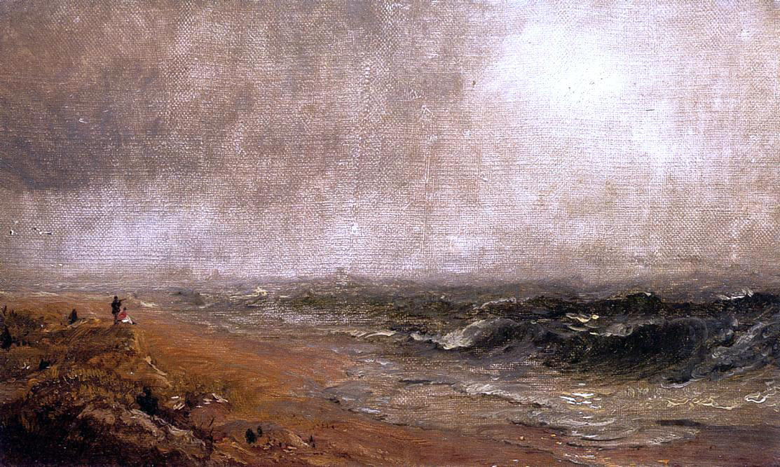 Jasper Francis Cropsey Looking out to Sea - Hand Painted Oil Painting